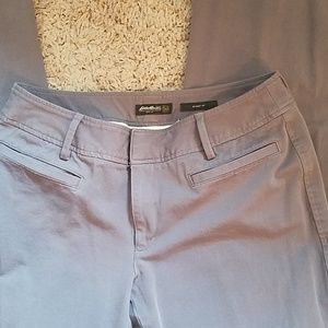 Eddie Bauer sz 10 long grey khaki pants